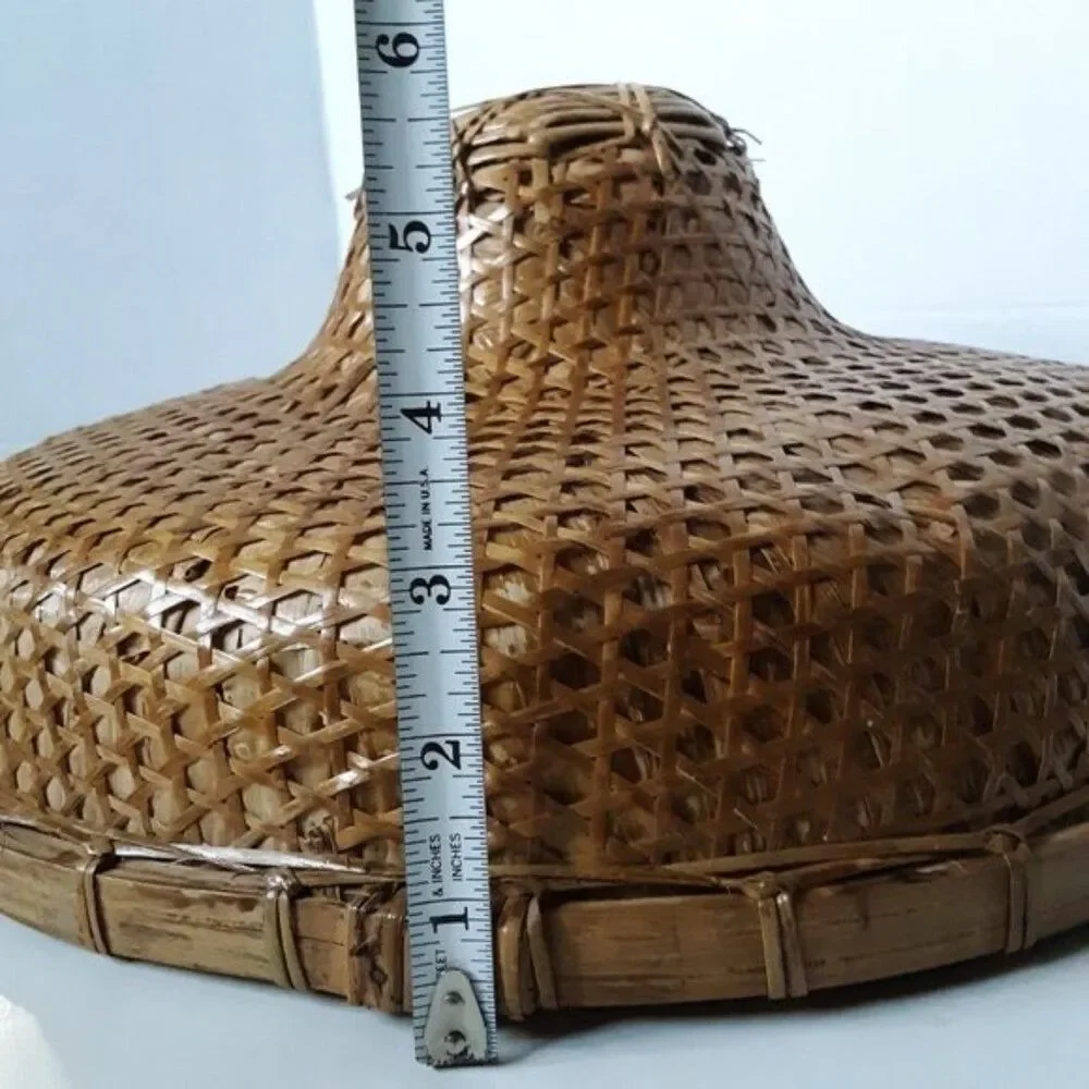 Wicker Rattan Vintage Hat Hanging Decor